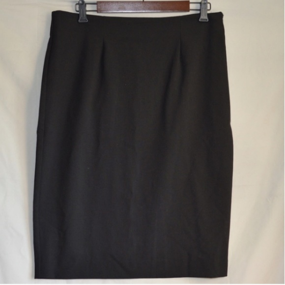 Larry Levine Black Pencil Skirt Sz 12 - Picture 1 of 4